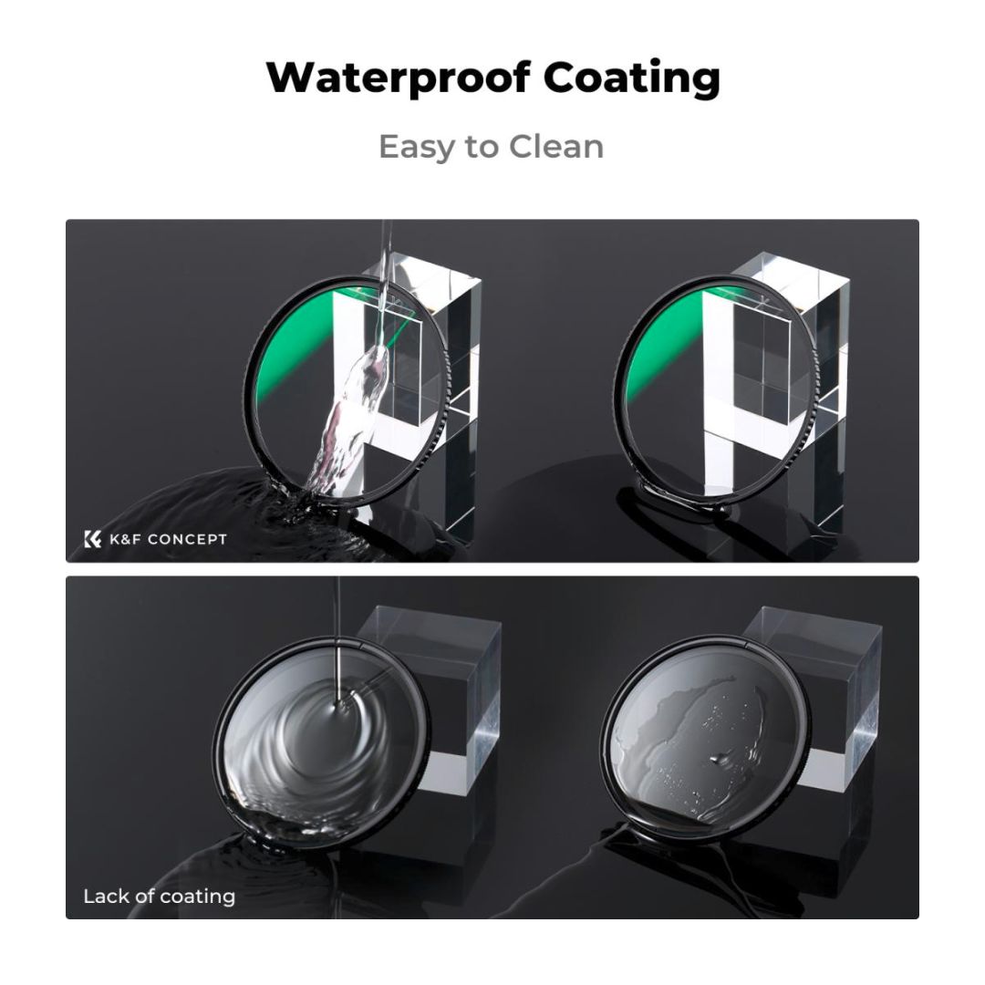 K&F Concept 82mm CPL + MCUV + ND1000 + Lens Cap Polarizator ND filter KIT Nano-Dazzle Series SKU.2275V1 - 4
